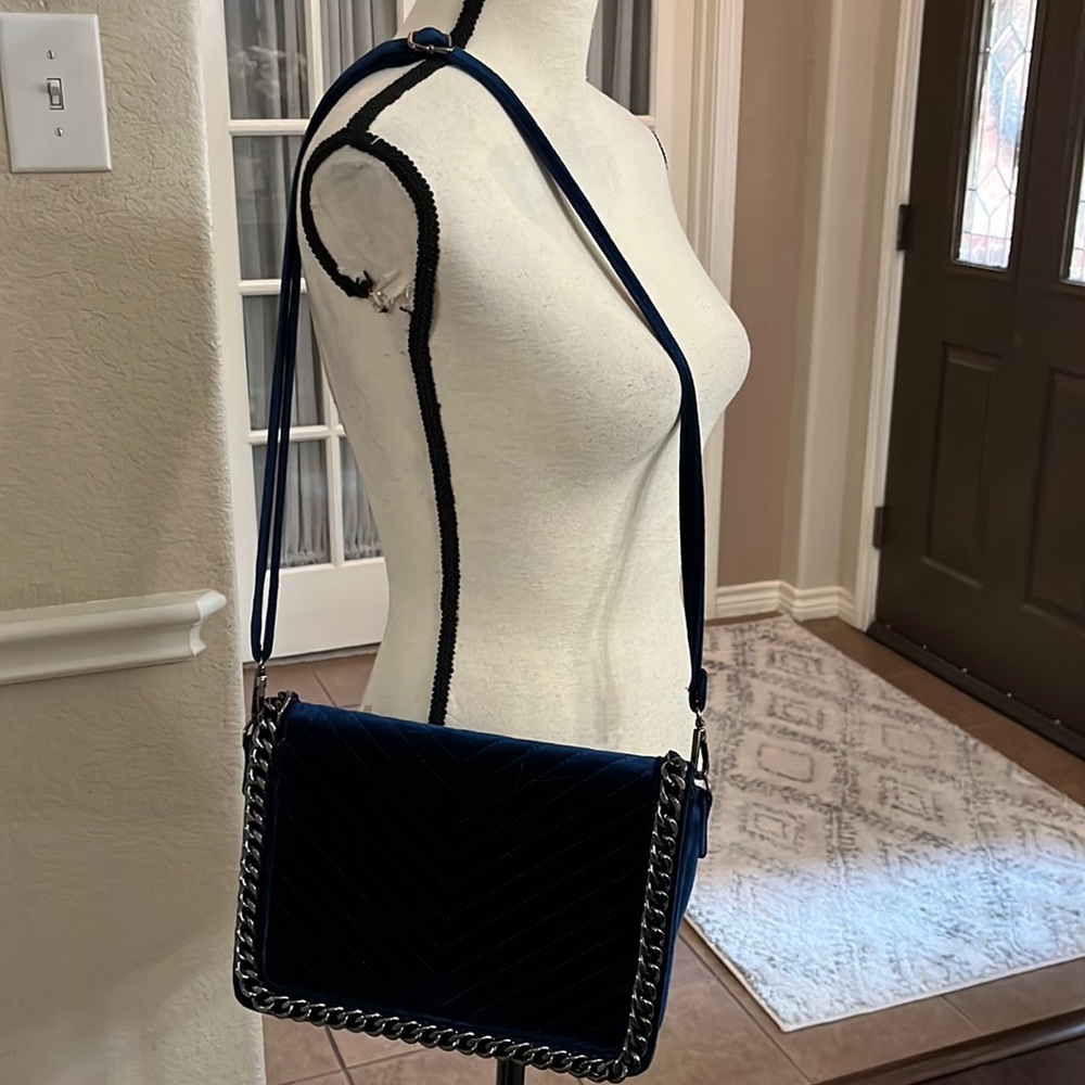 Aldo blue velvet evening crossbody bag - Picture 7 of 17